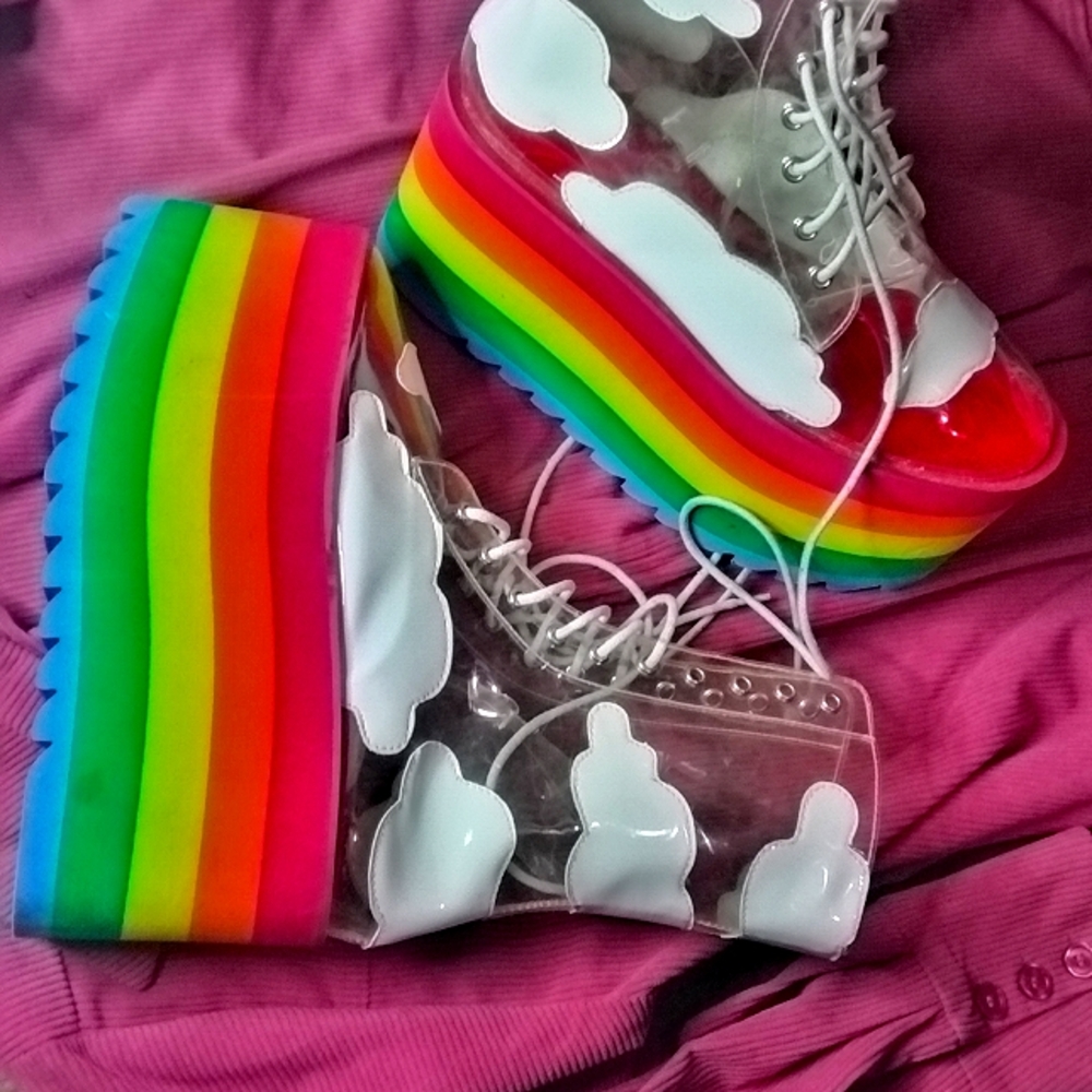 Rainbow Platform Boots Current Mood